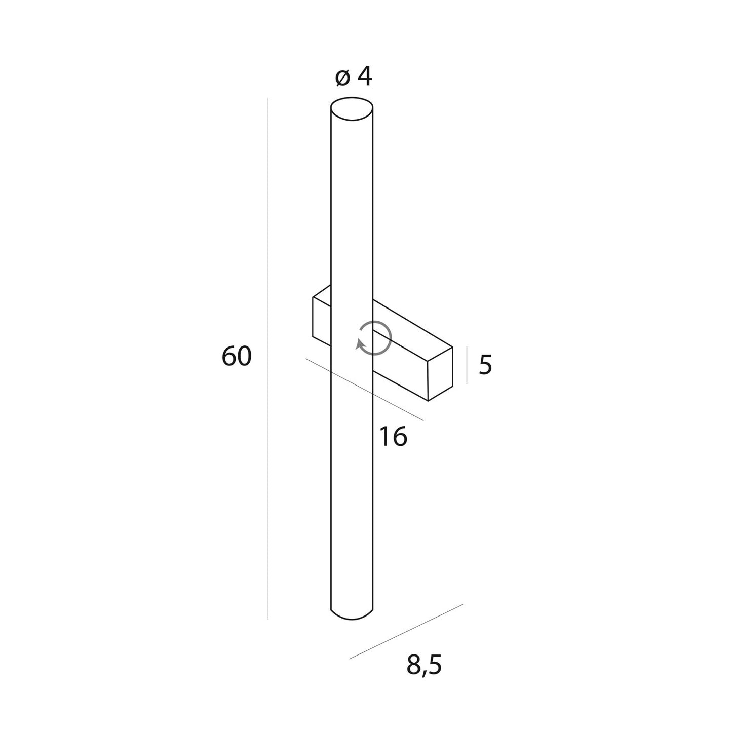 Tora kinkiet 18W IP44 60cm