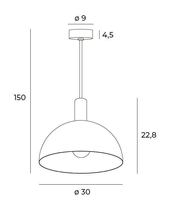 Luisant Lampa Zwieszana Czarna