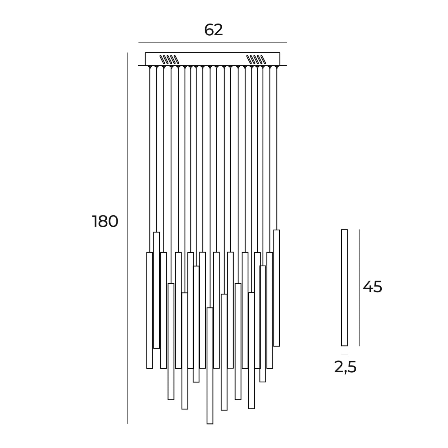 Organic Lampa Wisząca Złota P0476D