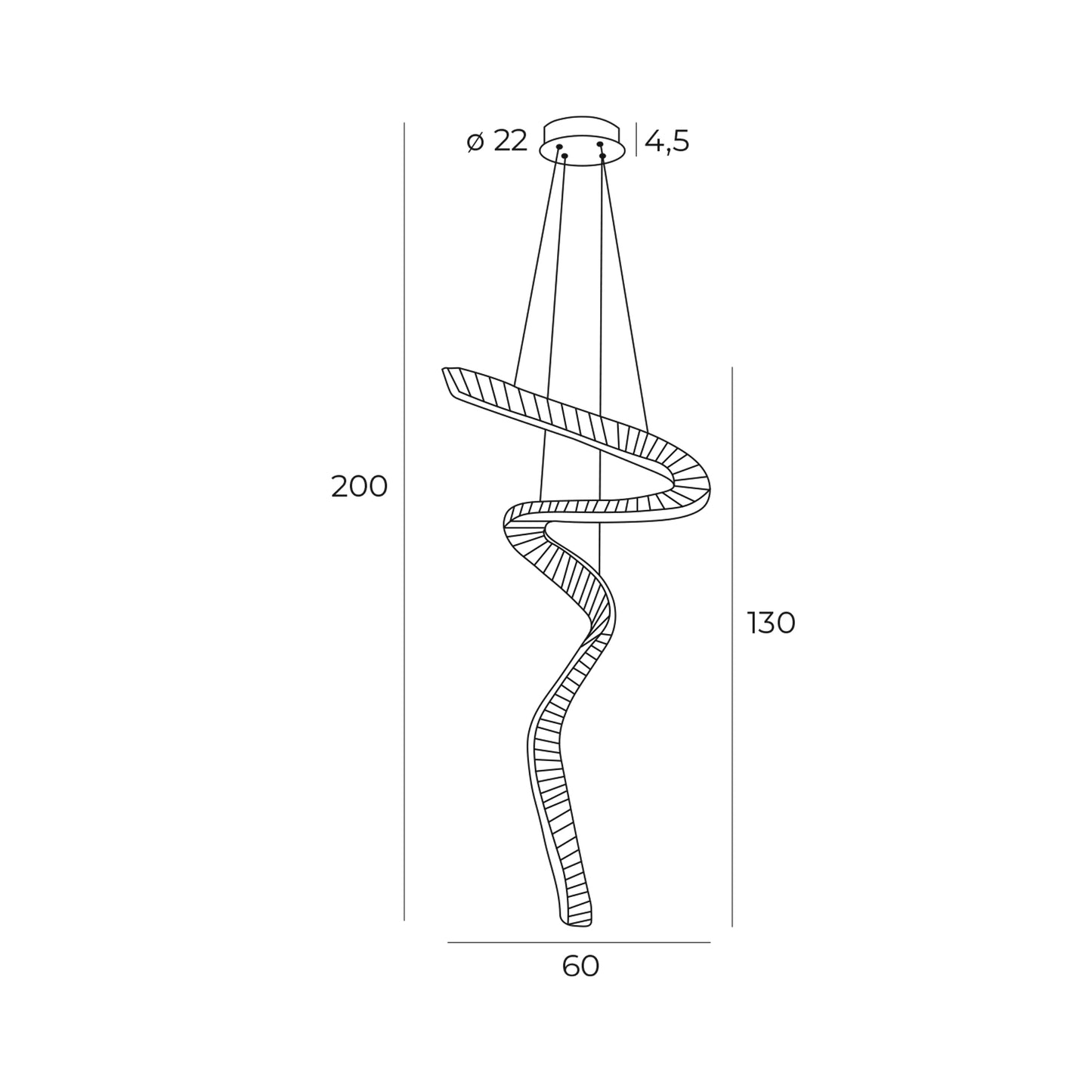 Charme Lampa Wisząca Złota