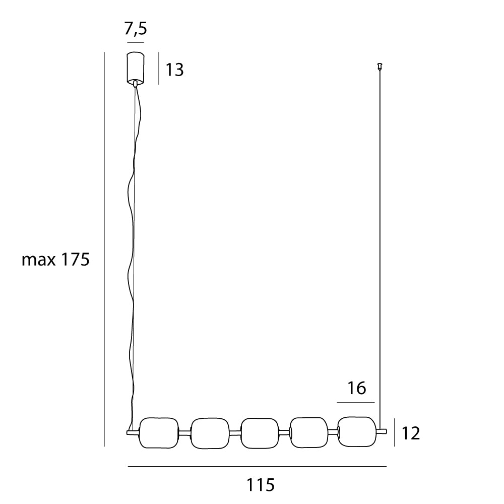 Elena Lampa Wisząca P0535D