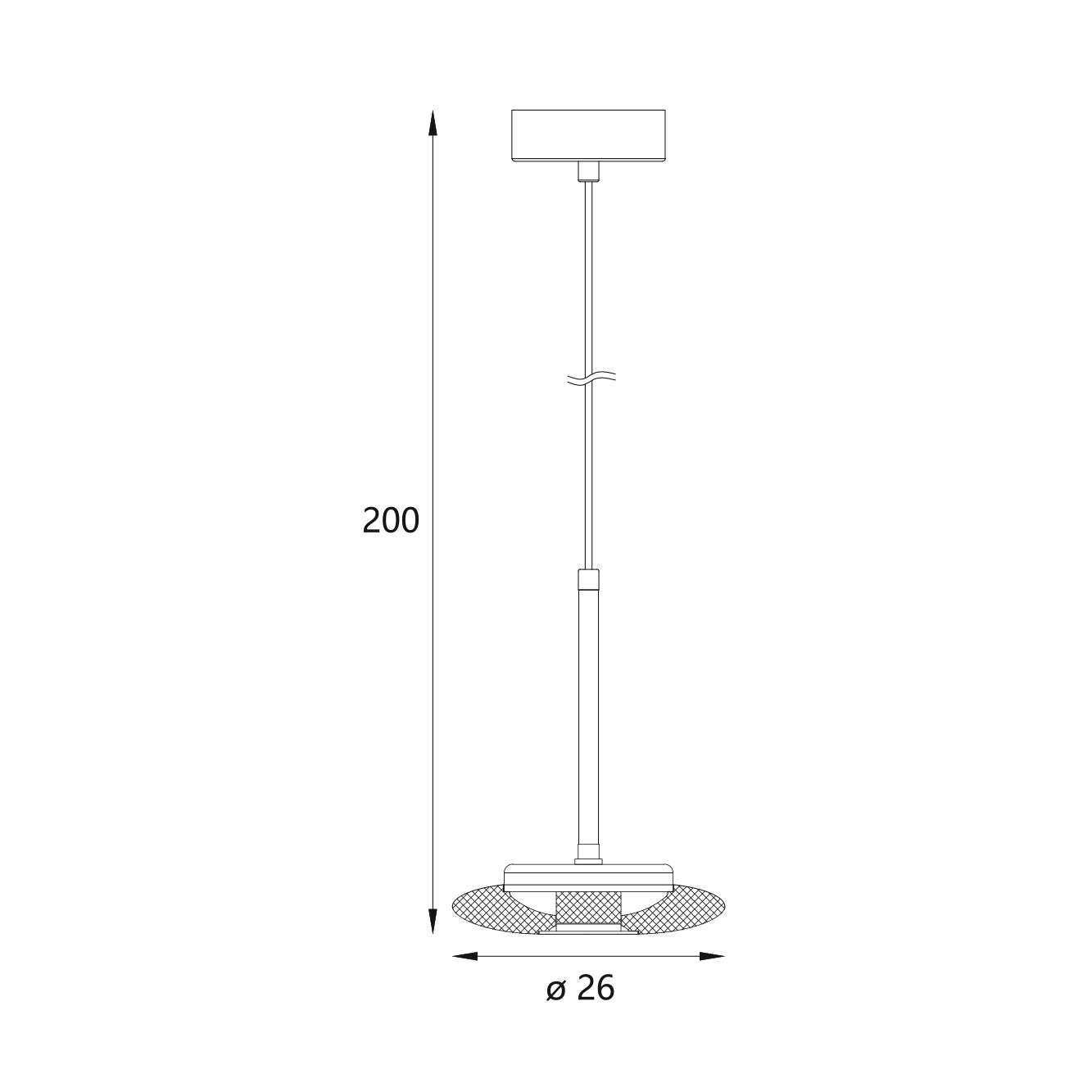 Lollipop Pendant Lamp Brass