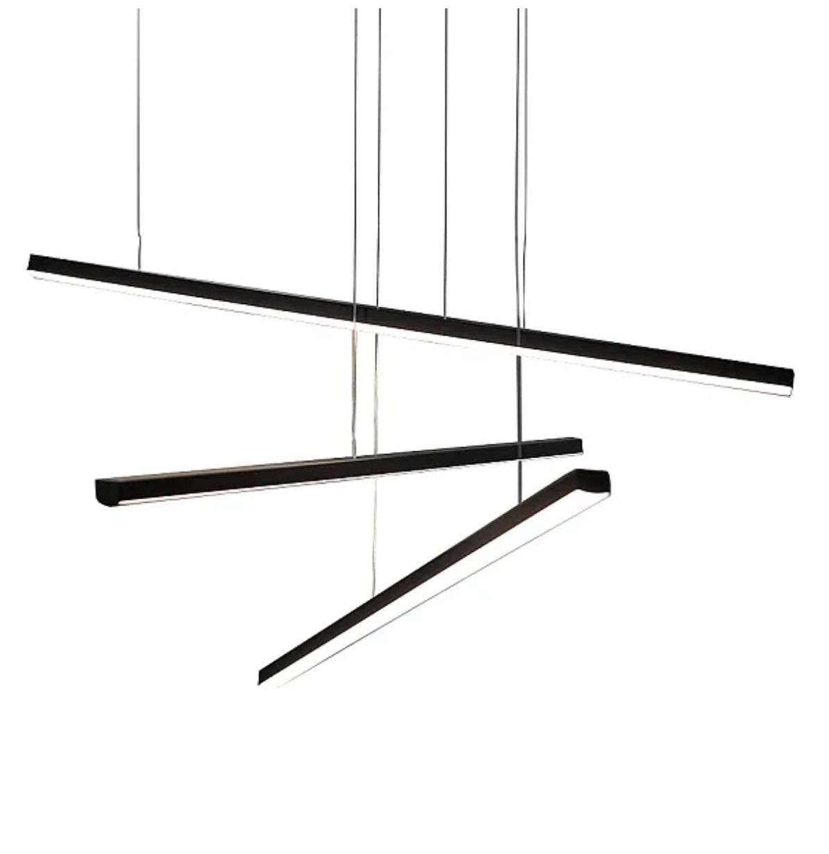 Trio 3 Wisząca Lampa Sufitowa Czarny Mat P0311