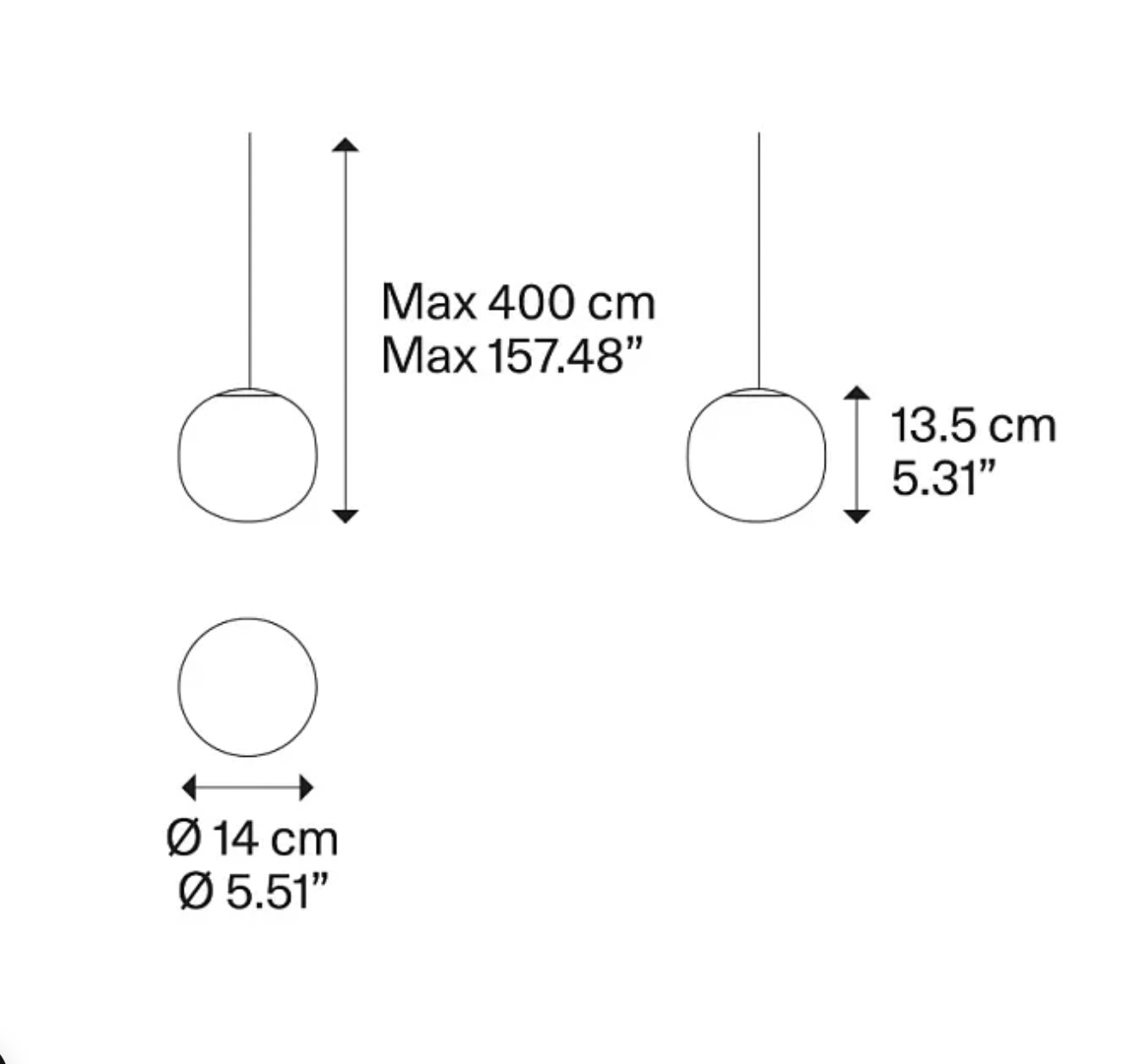 Volum Pendant Lamp 14 cm