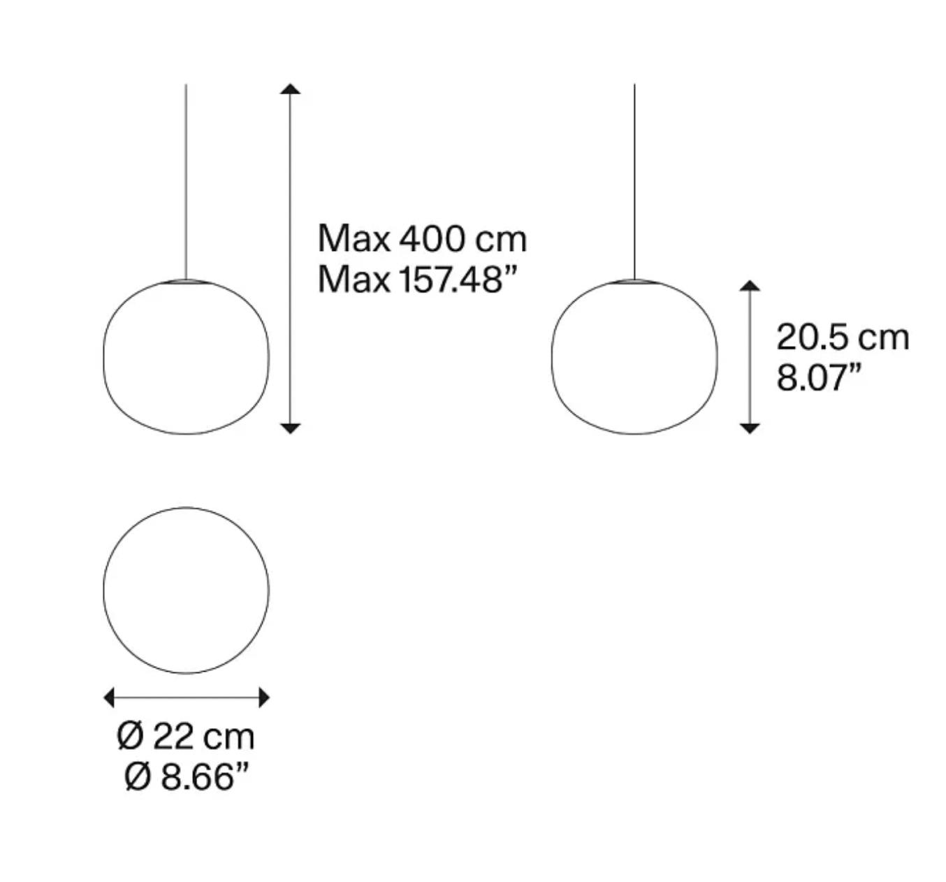 Volum Pendant Lamp 22 cm
