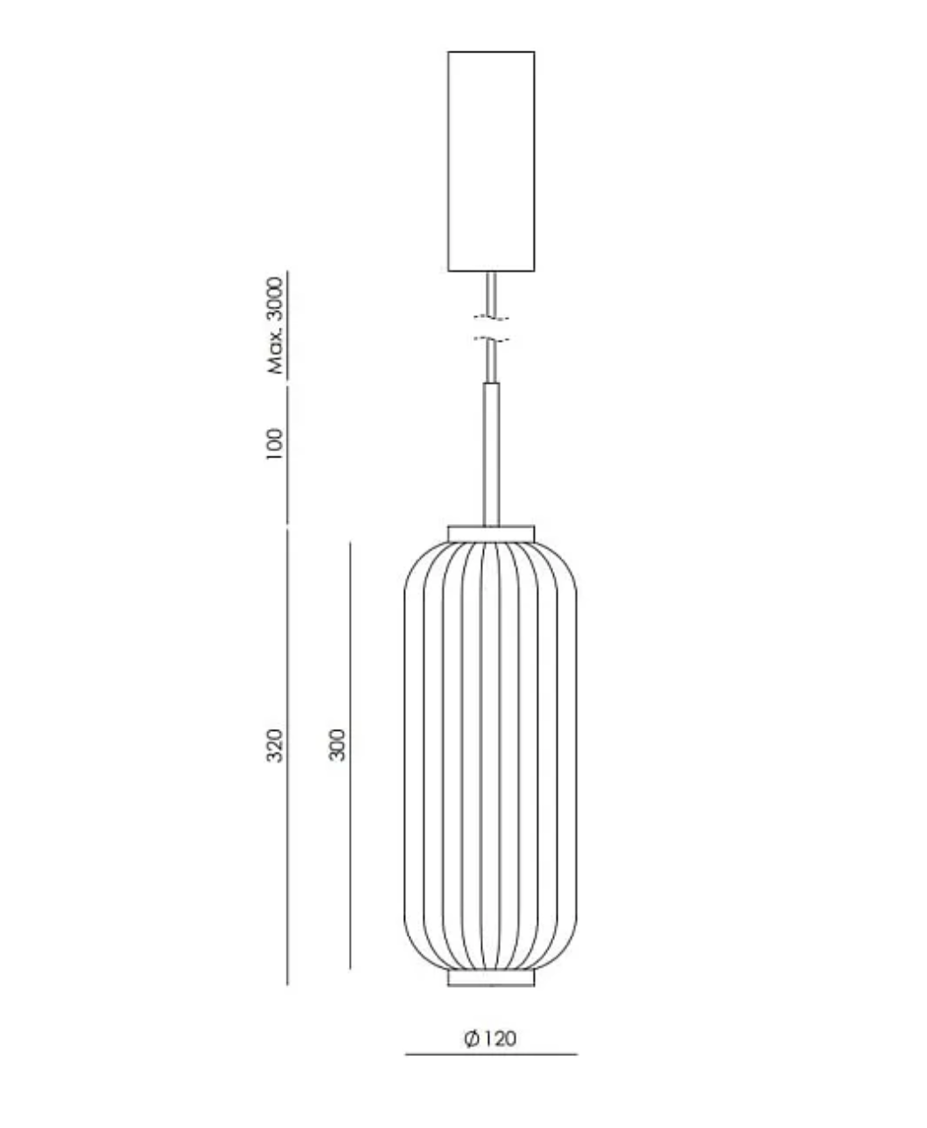 Elma Gold Hanging Lamp