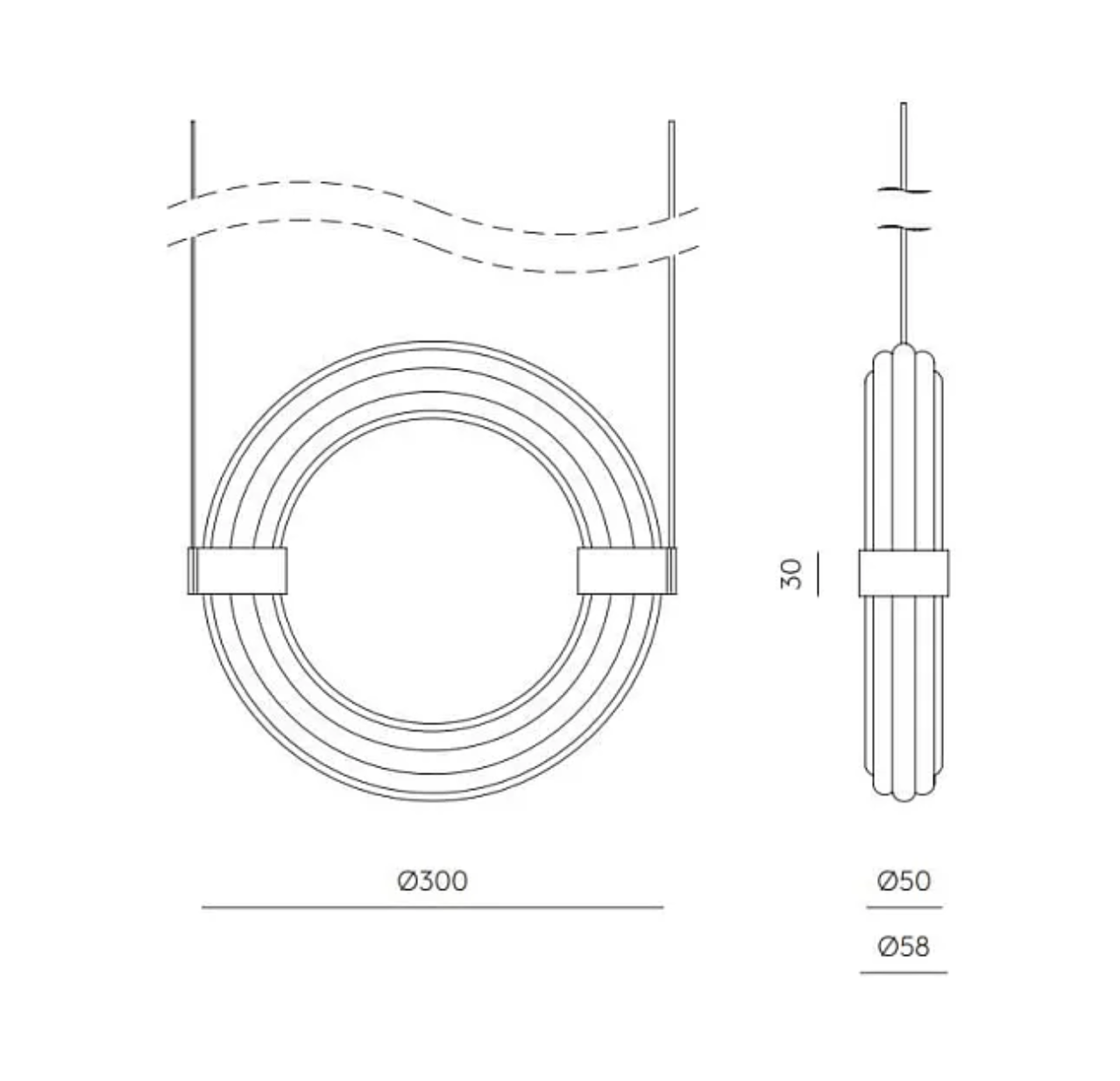 Elli Black Hanging Lamp