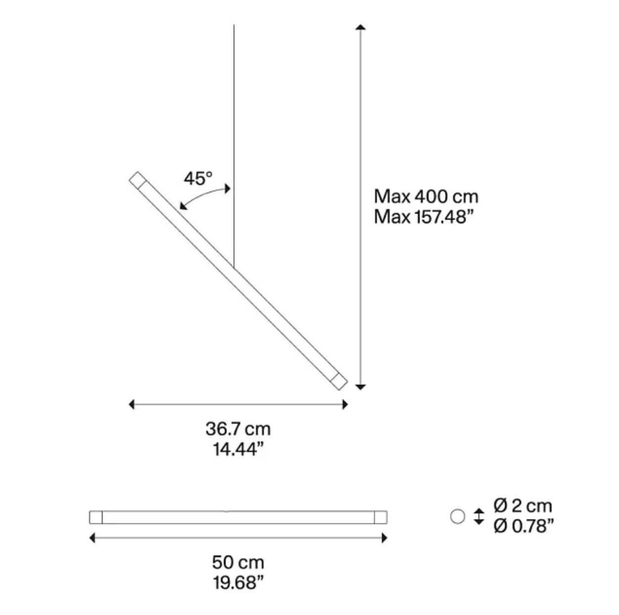 A-Tube Nano Duo Pendant Lamp Black