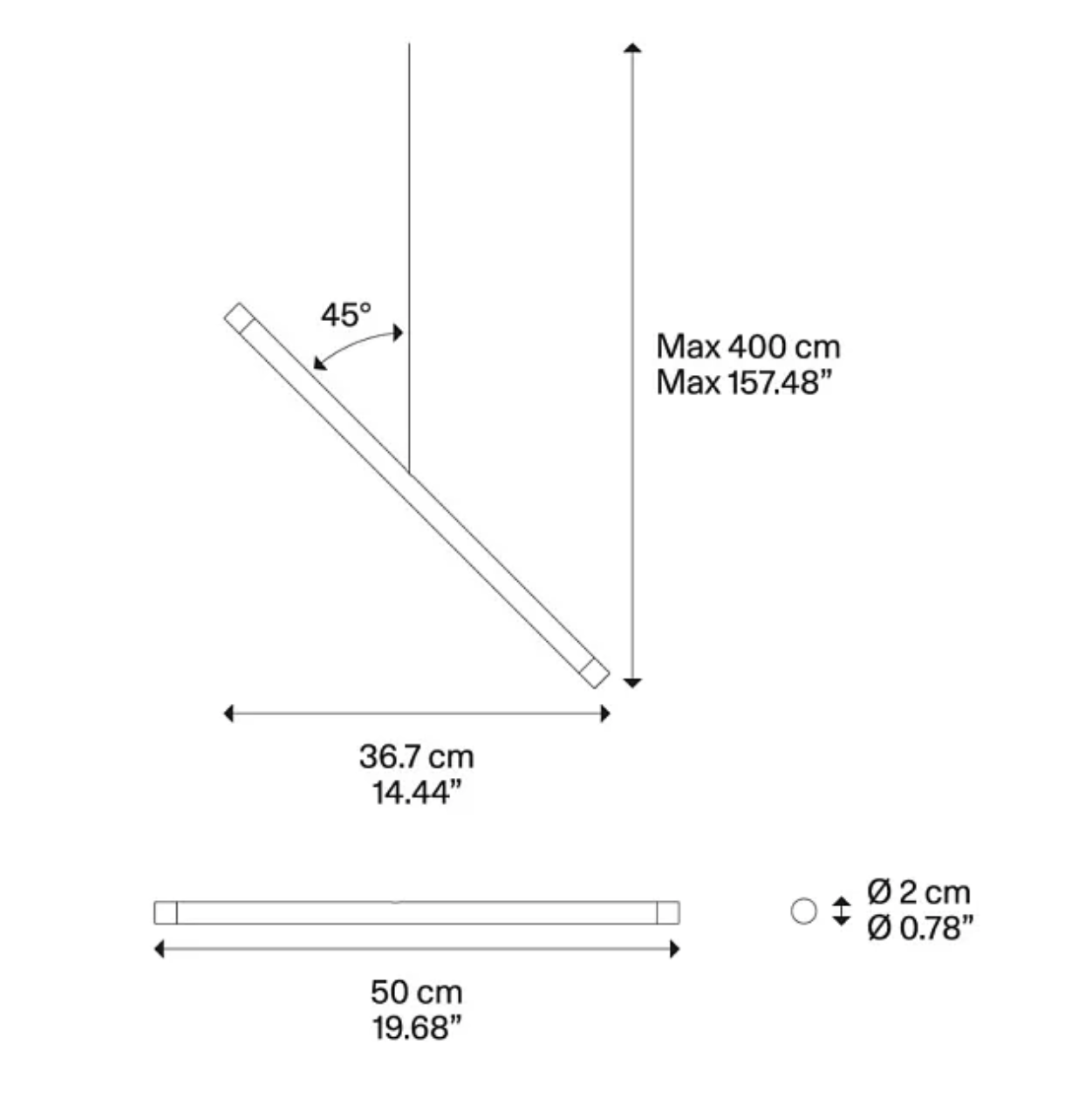 A-Tube Nano Duo Pendant Lamp Gold