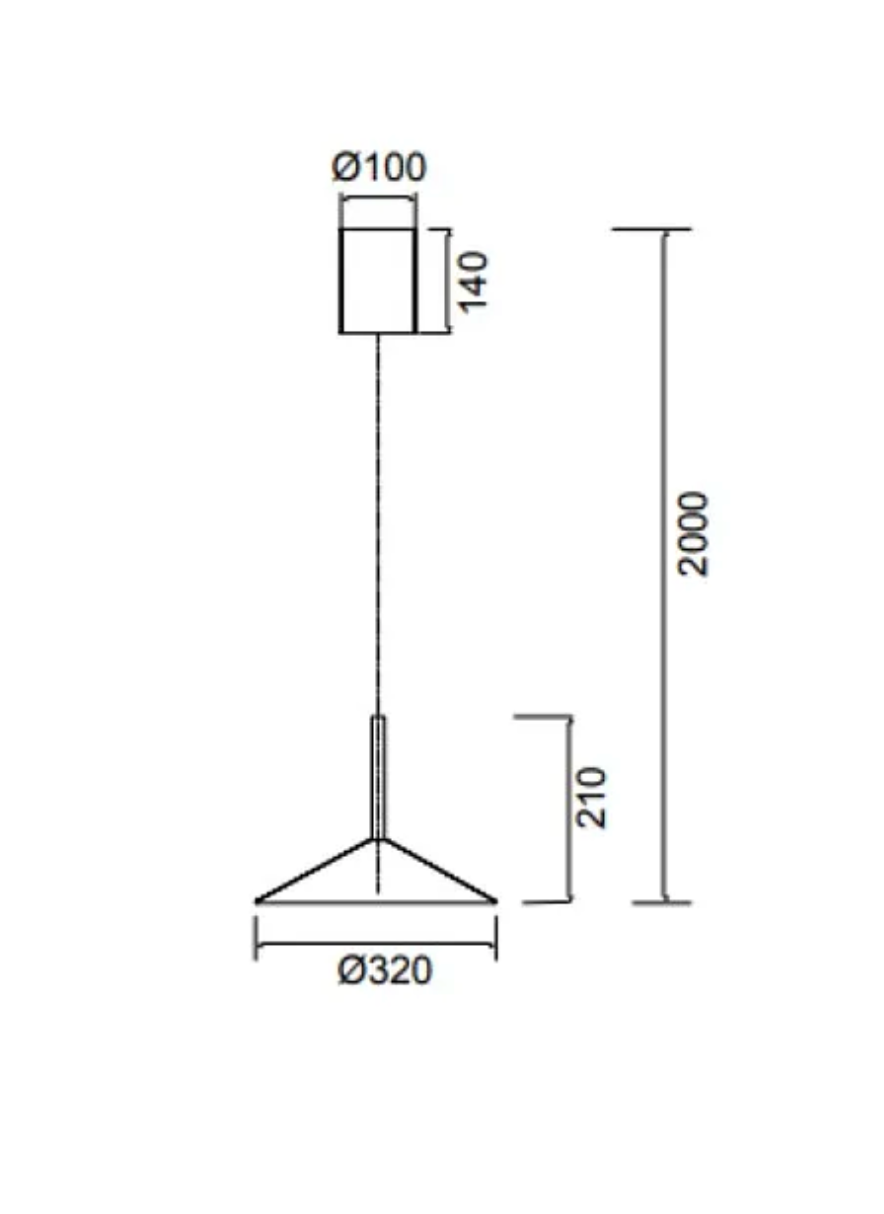 Calice Lampa Wisząca Kawowa/Biała