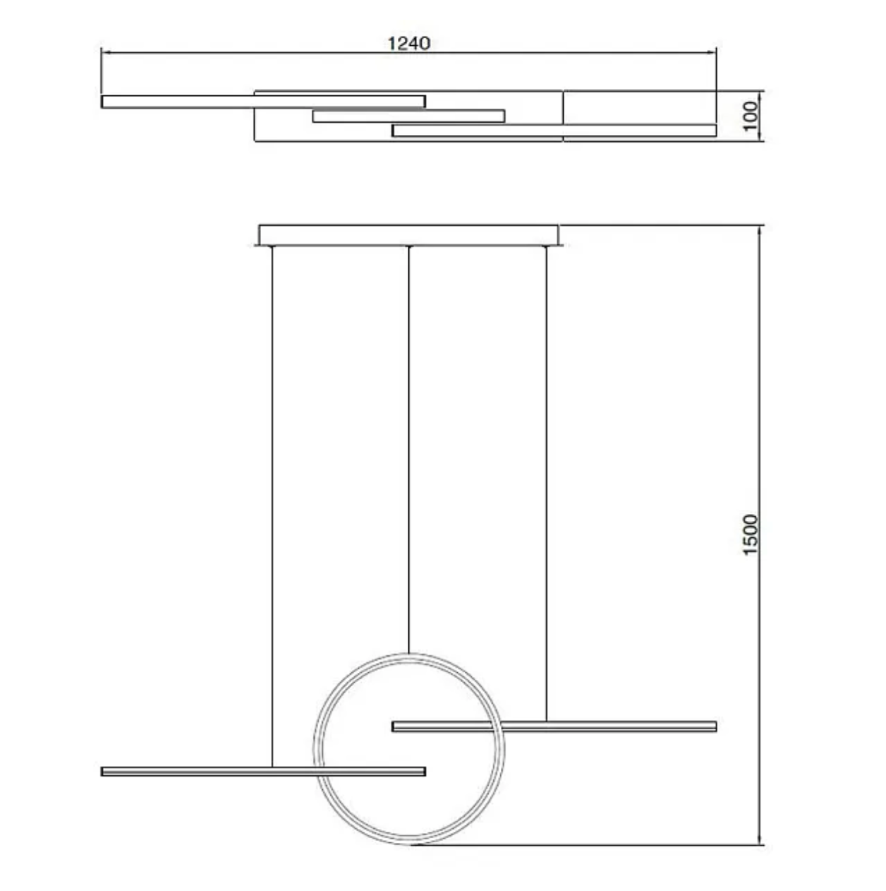 Kitesurf Hanging Lamp Black 7140