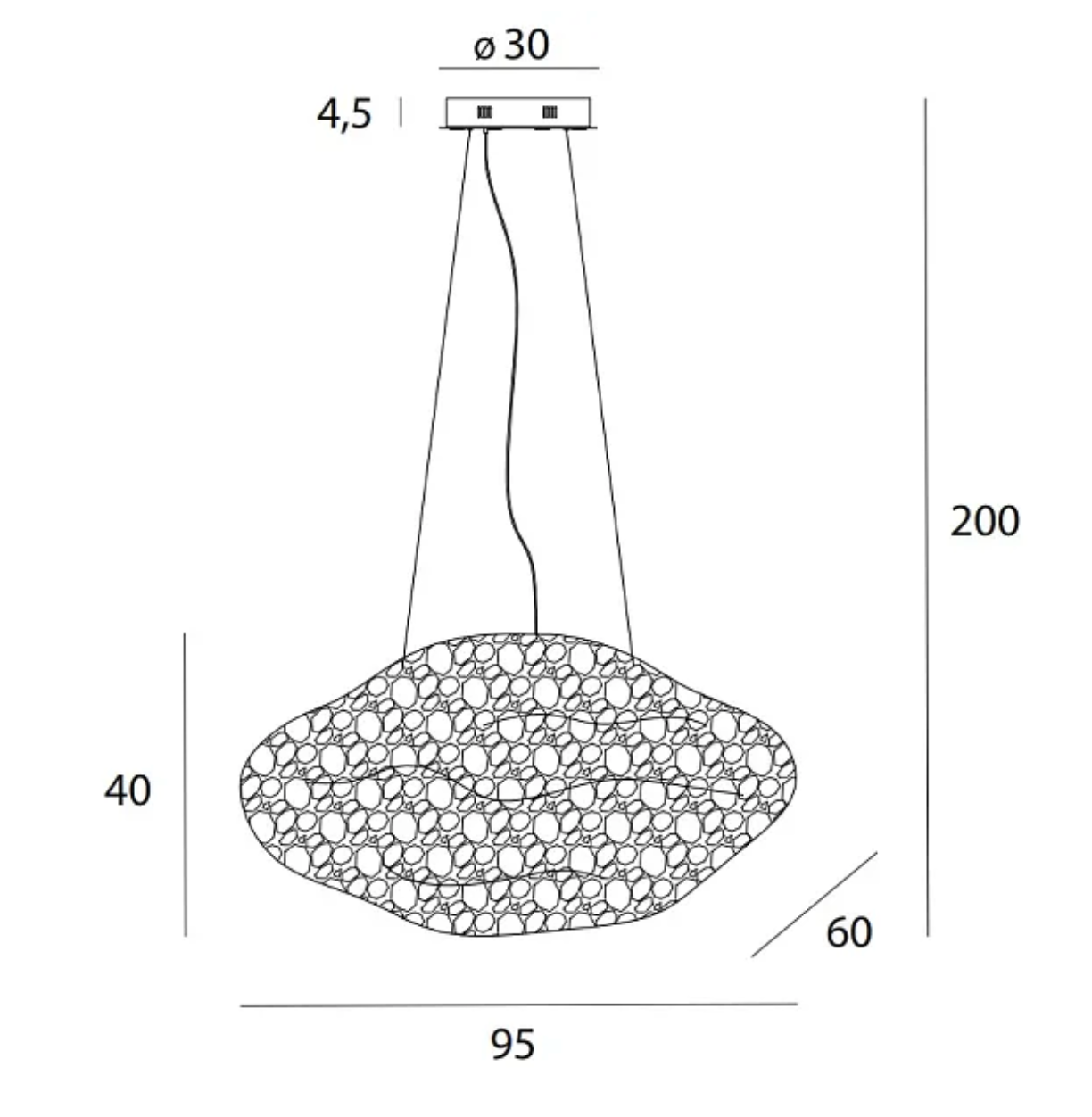 Stardust Hanging Lamp Black