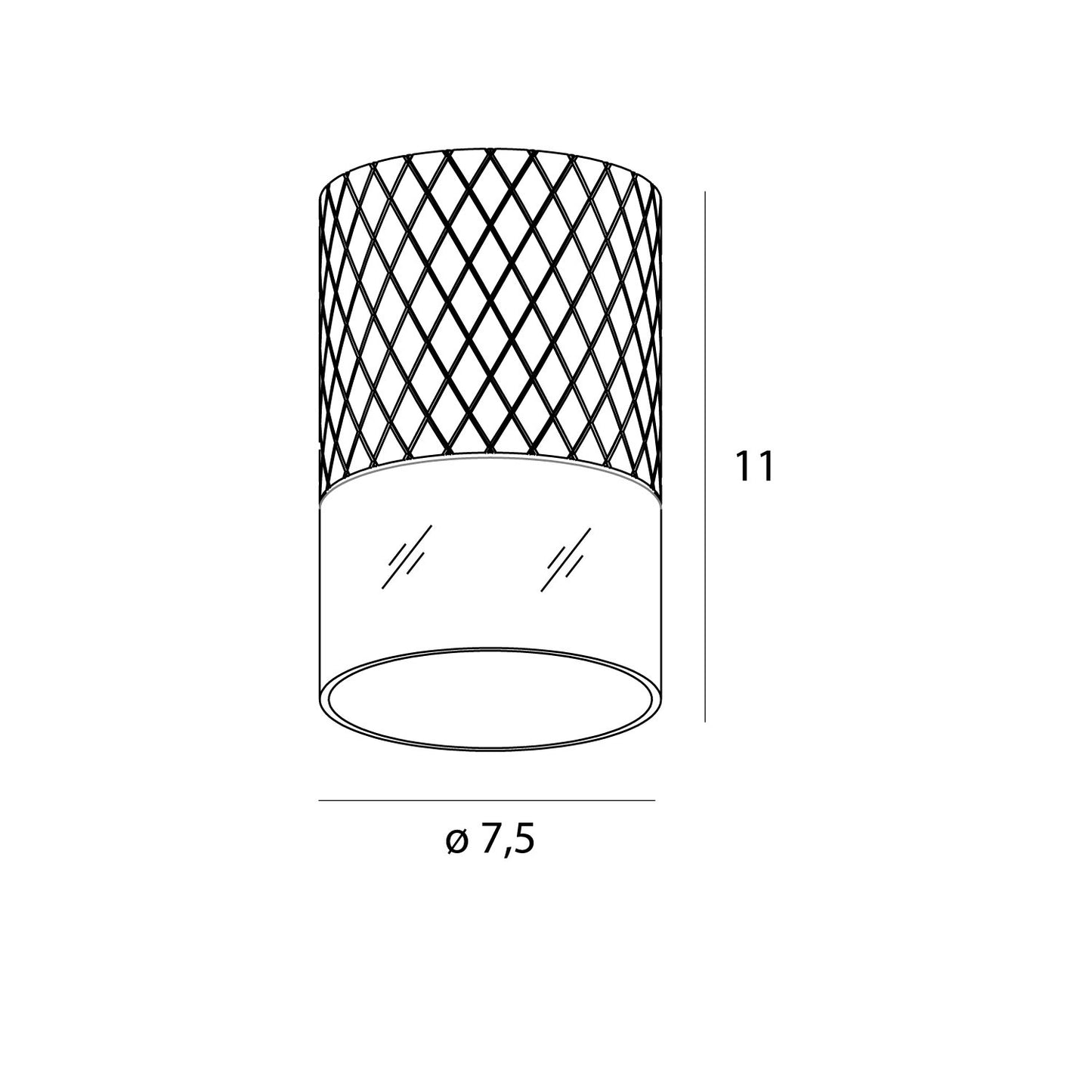 Fusion lampa sufitowa biała RAL7044
