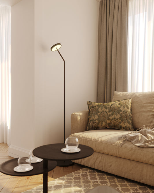 Ibiza lampa podłogowa czarna