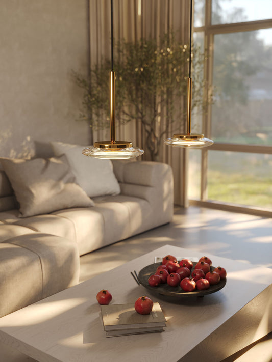 Lollipop Pendant Lamp Brass