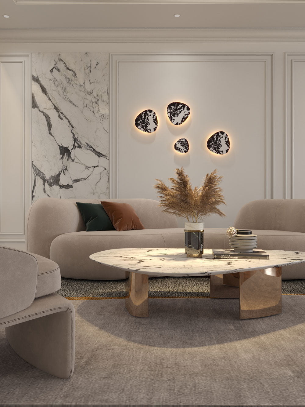 Lollipop Pendant Lamp Brass