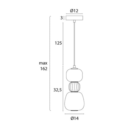 Lollipop Pendant Lamp Brass