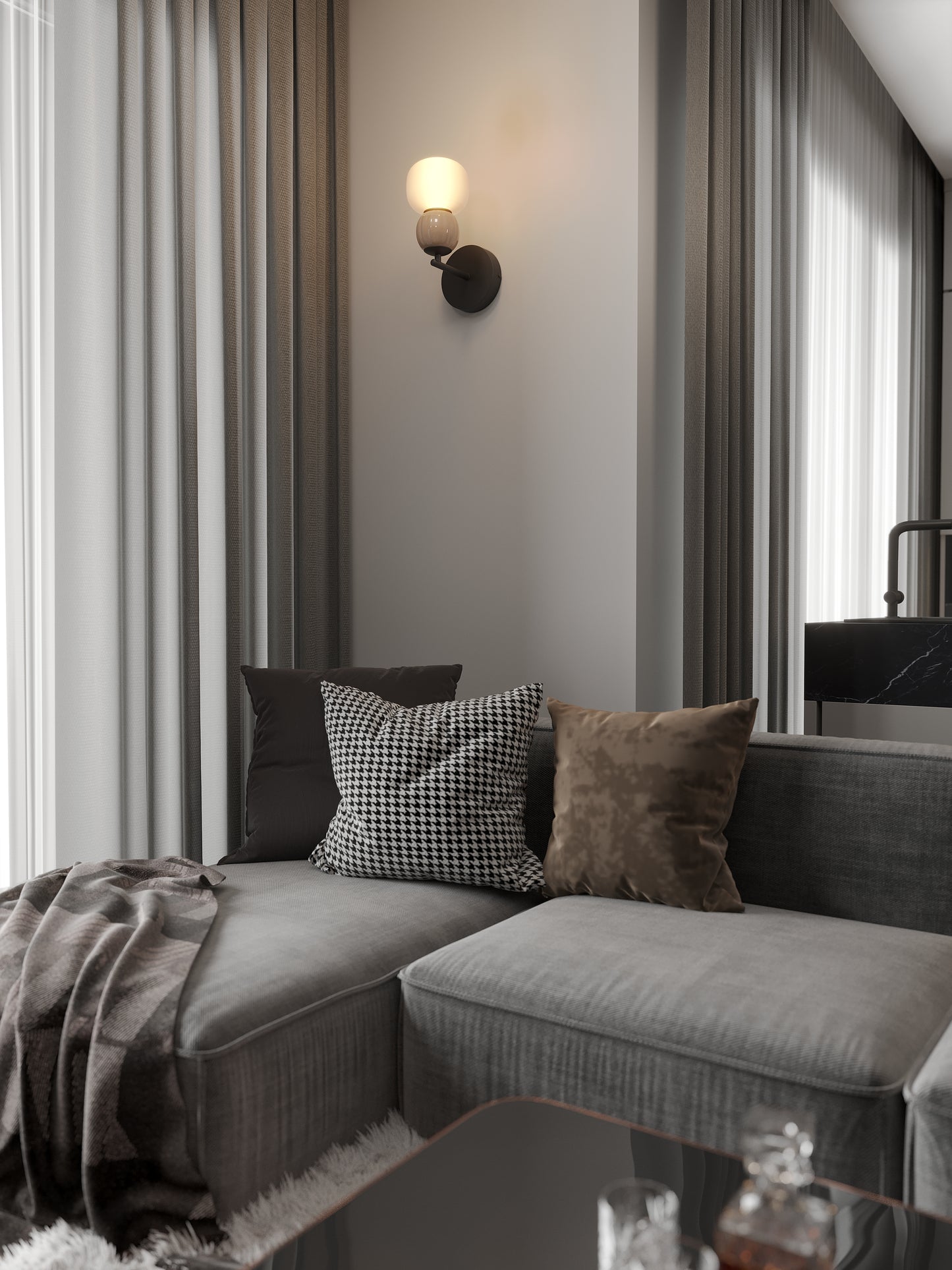 Lollipop Pendant Lamp Brass