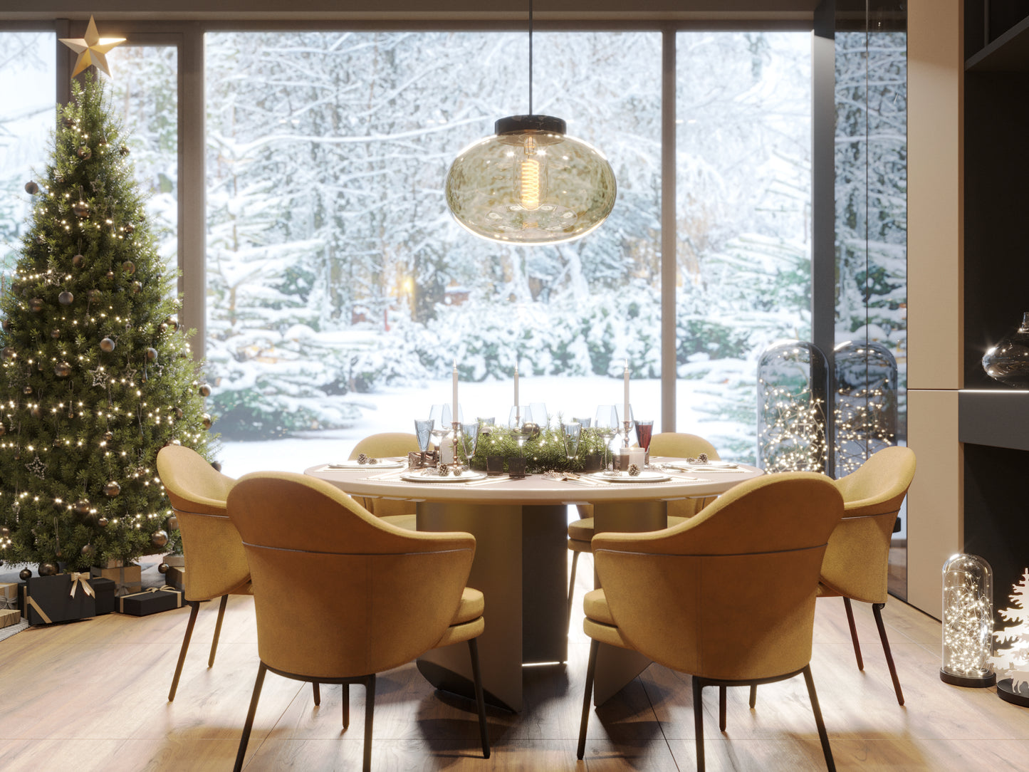 Lollipop Pendant Lamp Brass