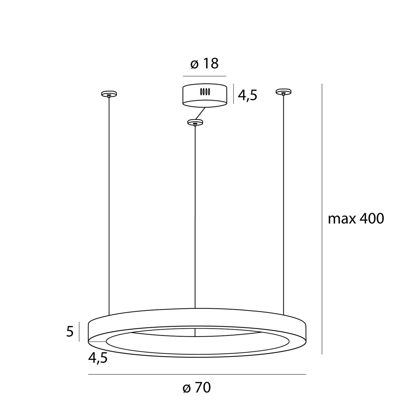 Luxury Lampa Wisząca Złota Ściemnialna P0369D