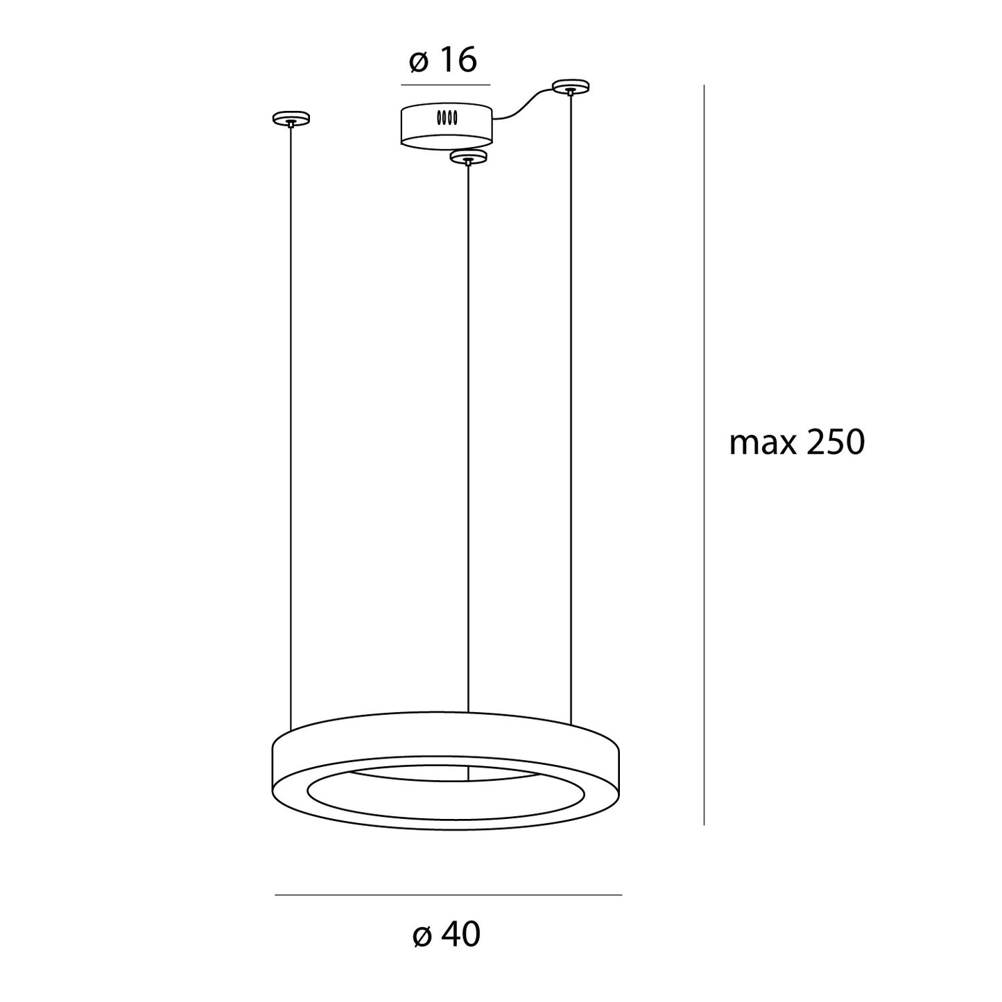 Luxury Lampa Wisząca Ściemnialna Złota P0377D