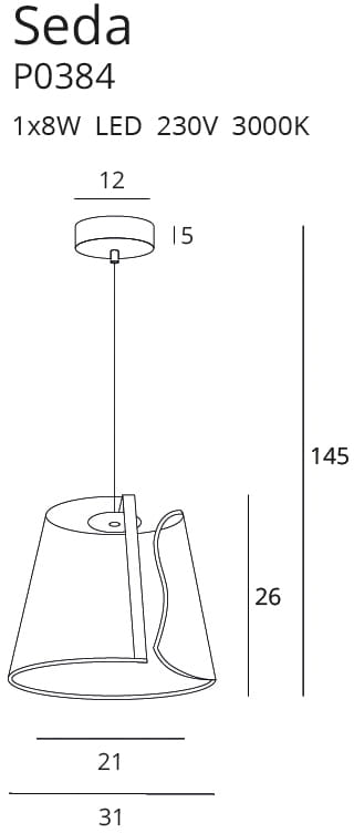 Lollipop Pendant Lamp Brass