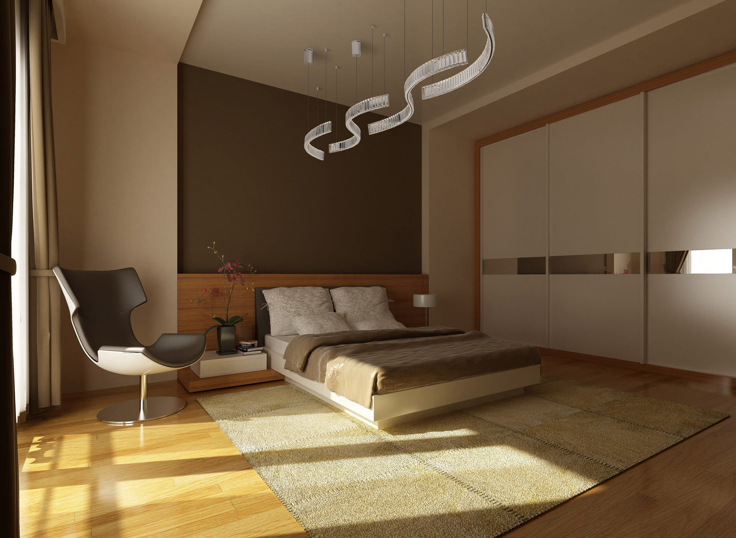 Lollipop Pendant Lamp Brass