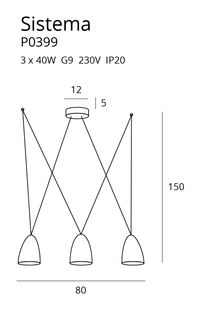 Monaco Pendant Lamp Gold P0423