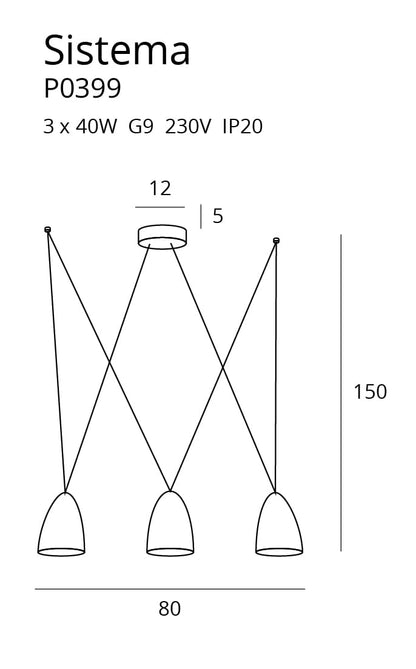 Monaco Pendant Lamp Gold P0423