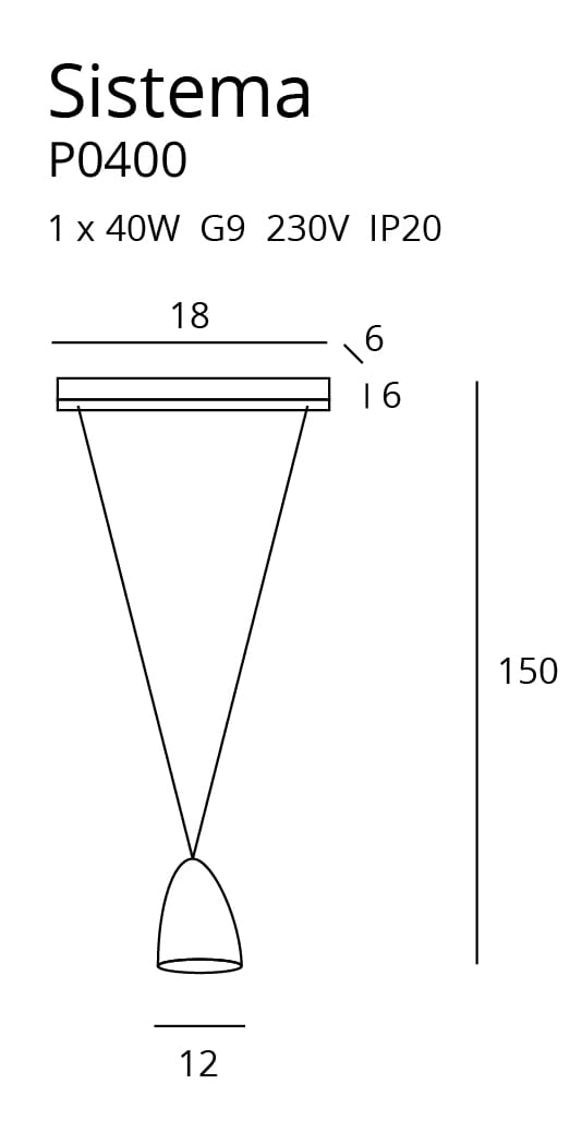 Monaco Pendant Lamp Gold P0423
