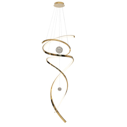 Lollipop Pendant Lamp Brass