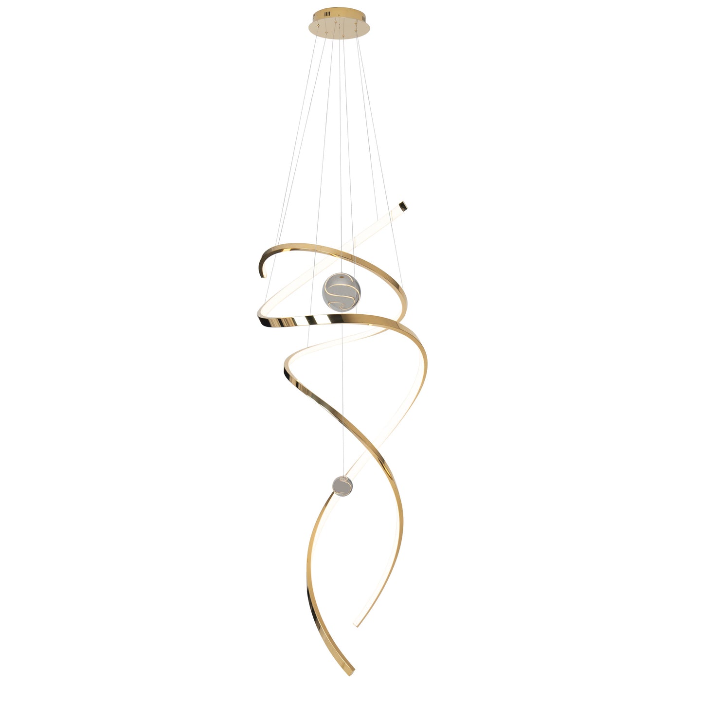 Lollipop Pendant Lamp Brass