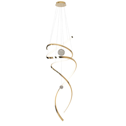 Lollipop Pendant Lamp Brass