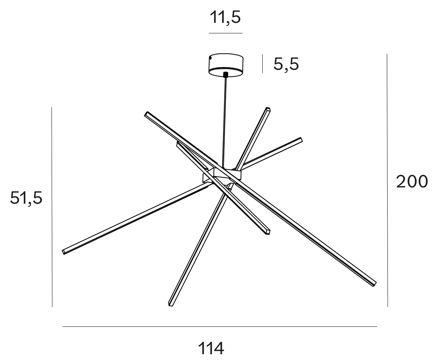 Spider Hanging Lamp Black