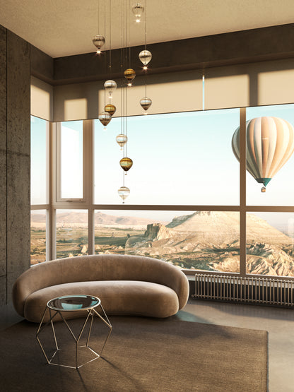 Lollipop Pendant Lamp Brass