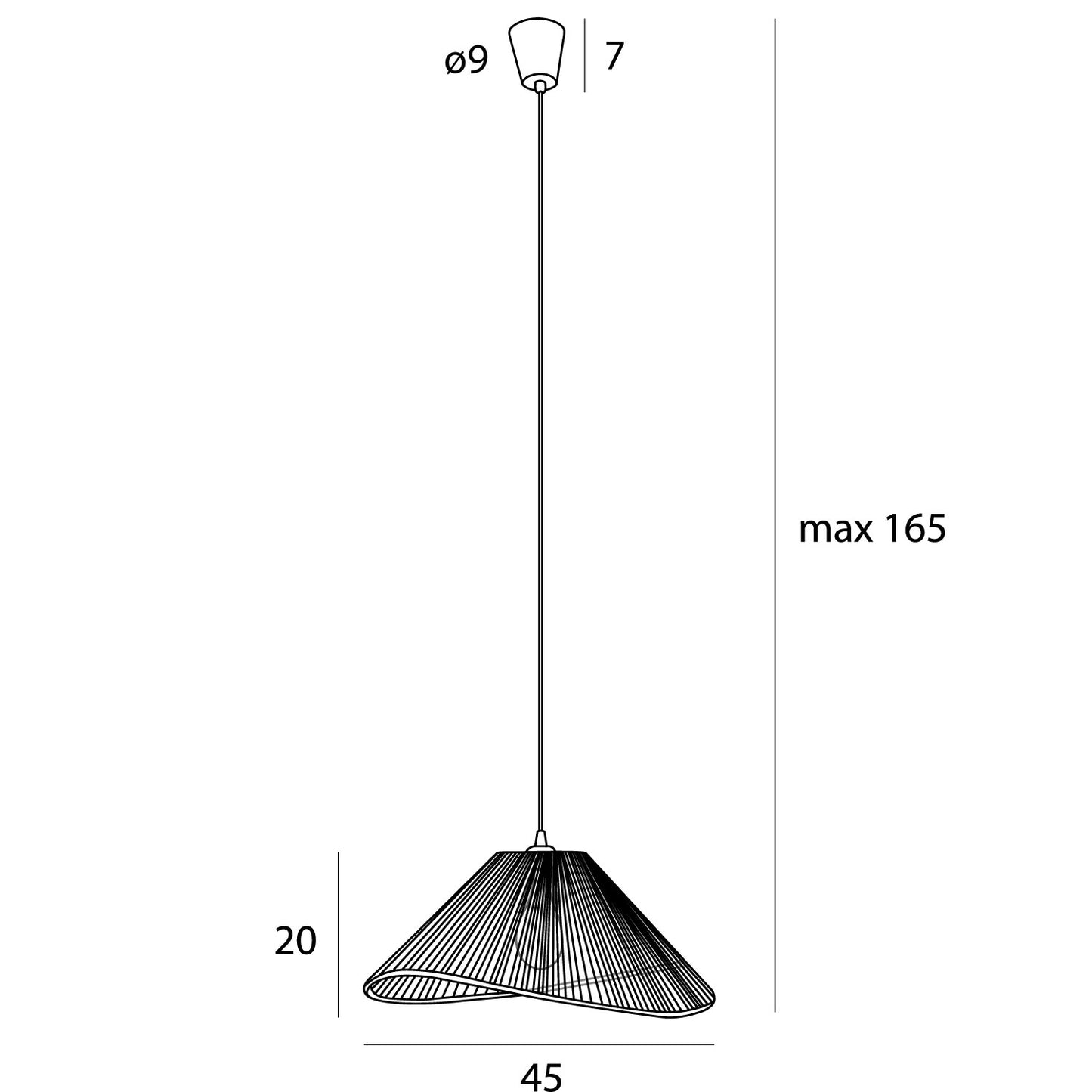 Amalfi I Black Lampa Wisząca