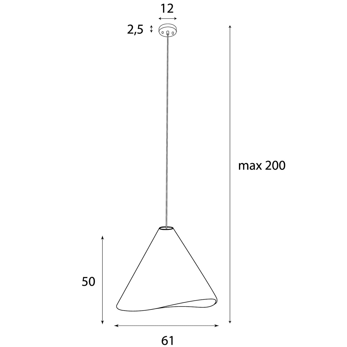 Sakura Pendant Lamp Darkwalnut Wood 