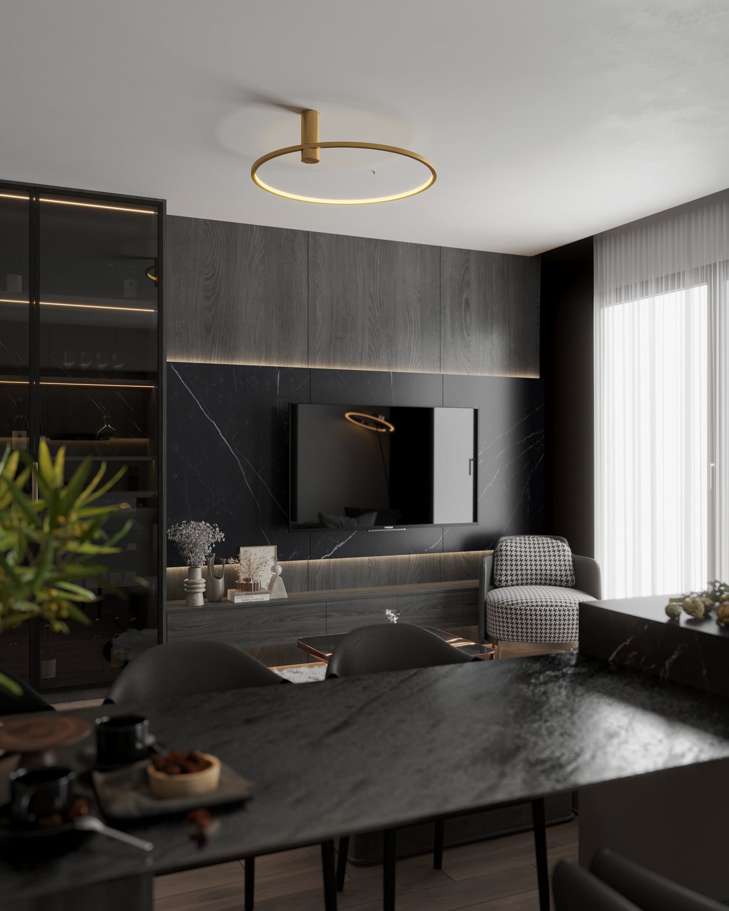 Queen Pendant Lamp Brushed Gold P0494