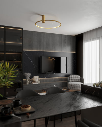 Queen Pendant Lamp Brushed Gold P0494