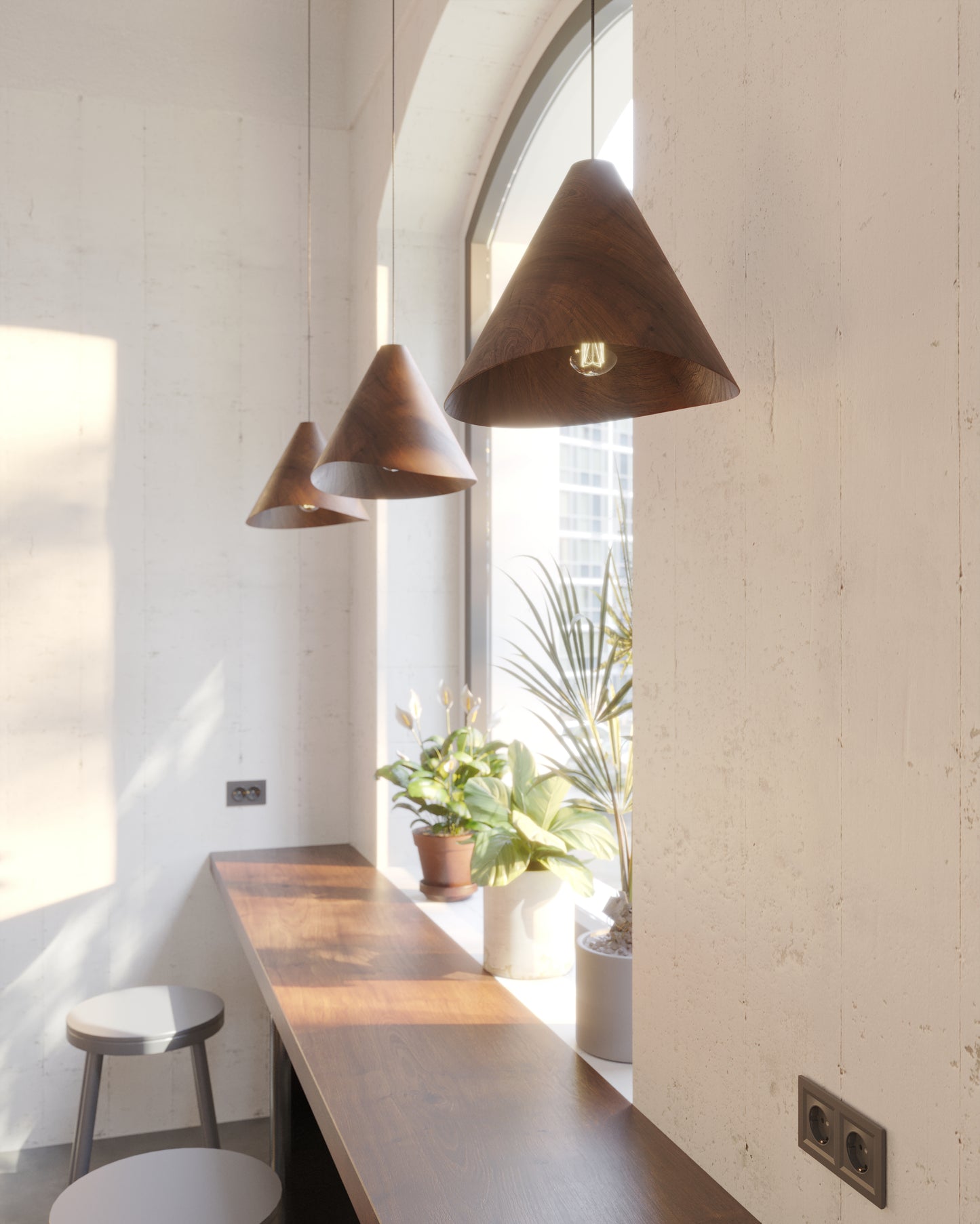 Sakura Lampa Wisząca Darkwalnut Wood