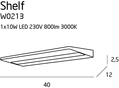 Kinkiet Shelf biały IP20