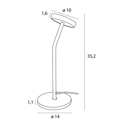 Ibiza lampa biurkowa czarna