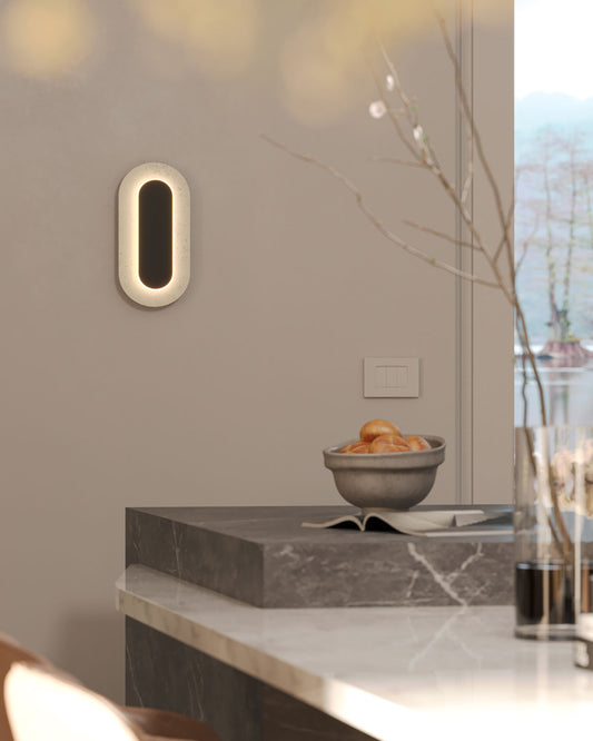Travertino kinkiet 10W owal