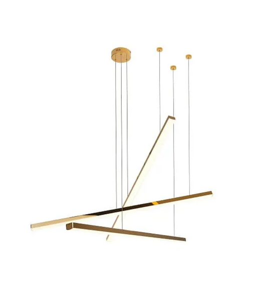 Trio 3 Lampa Wisząca Ściemnialna Złota P0426D