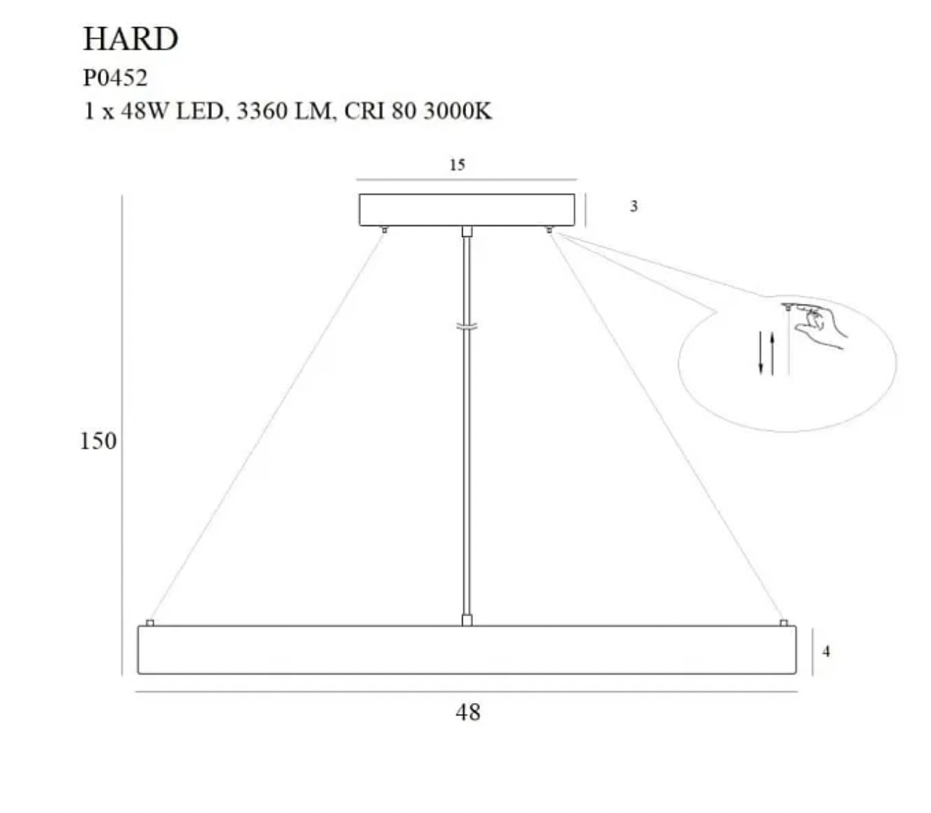 Hard Lampa Wisząca Czarna