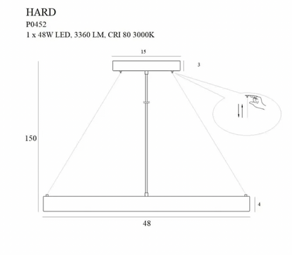 Hard Lampa Wisząca Czarna
