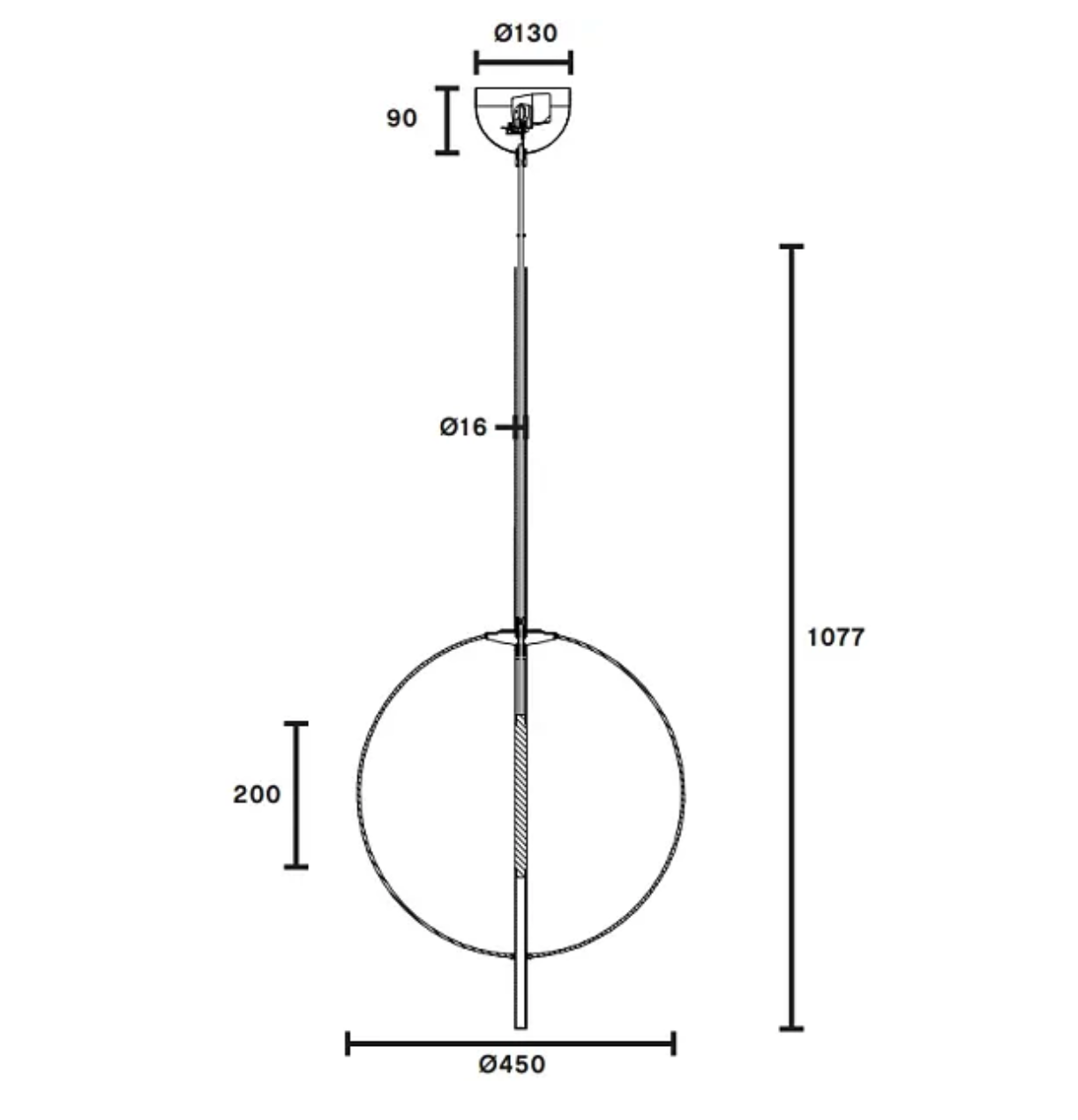 Kandinsky 45 Lampa Wisząca Brązowa