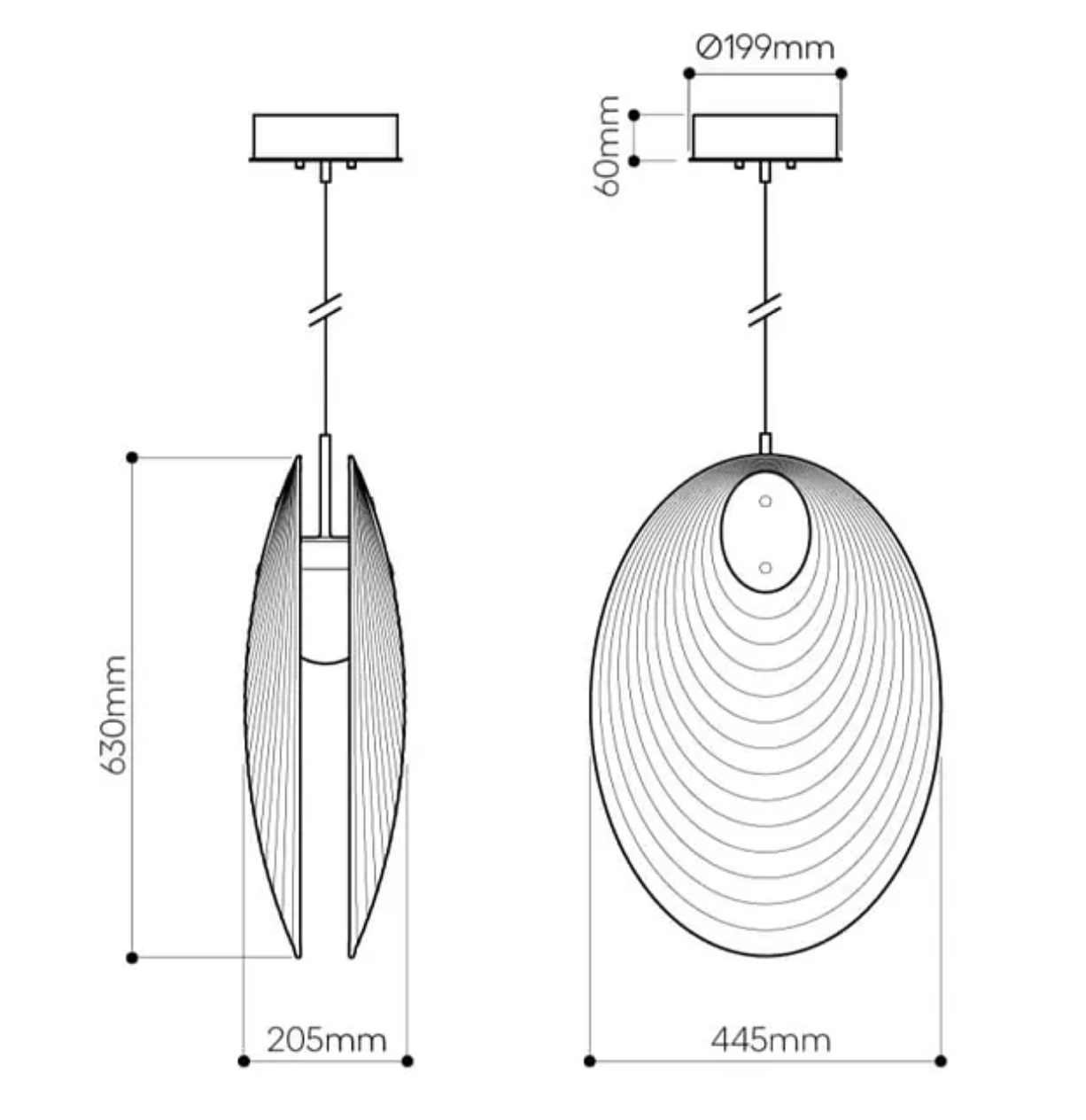 Ama Lampa Wisząca Zamknięta