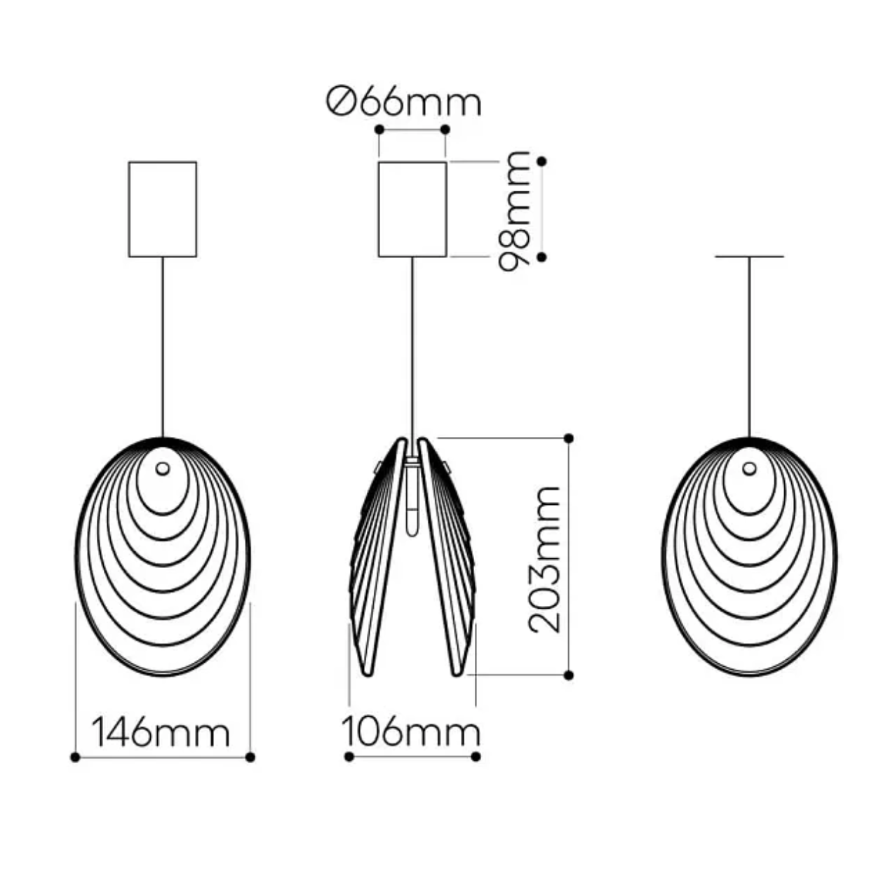 Mussels Moduł Wiszący Mussels Pojedyńczy