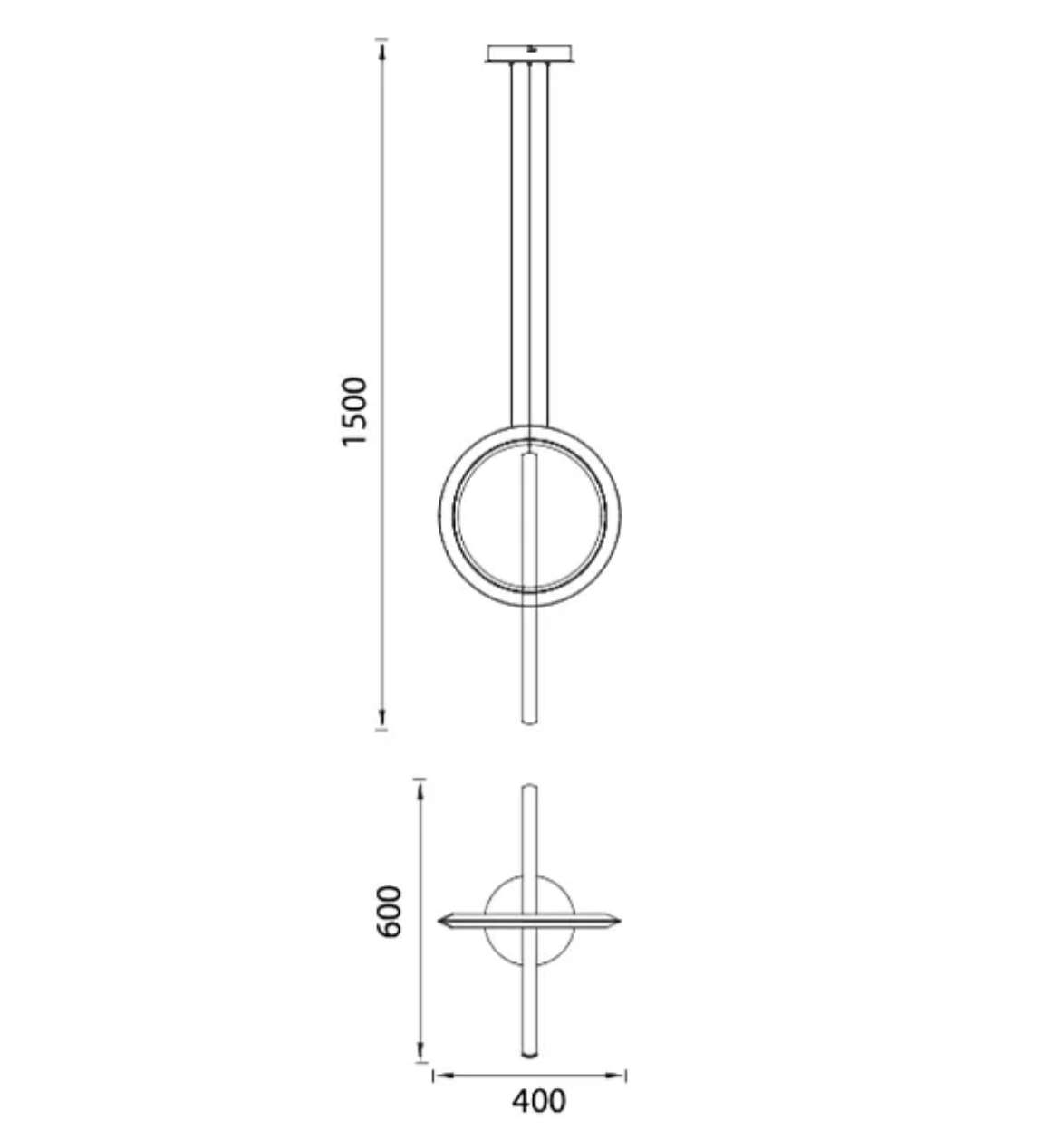 Kitesurf Lampa Wisząca Biała 7191